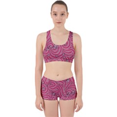 Pattern Doodle Design Drawing Work It Out Sports Bra Set by Celenk