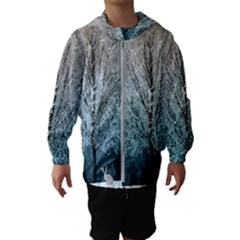 Winter Wintry Snow Snow Landscape Hooded Wind Breaker (kids) by Celenk