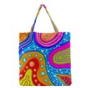 Abstract Pattern Painting Shapes Grocery Tote Bag View1