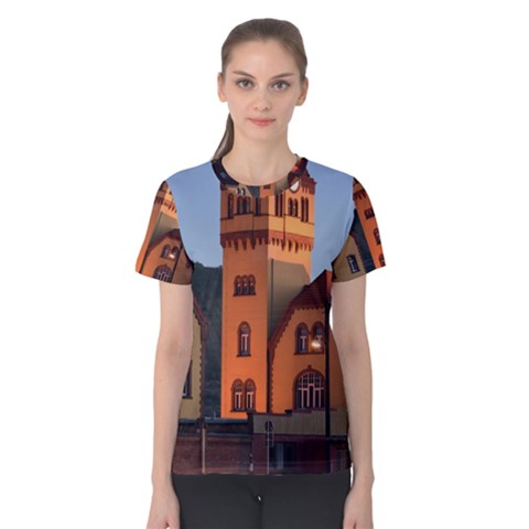 Blue Hour Colliery House Women s Cotton Tee by Celenk