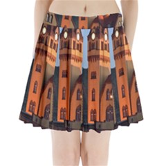 Blue Hour Colliery House Pleated Mini Skirt by Celenk