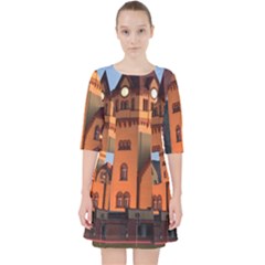 Blue Hour Colliery House Pocket Dress by Celenk