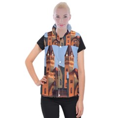 Blue Hour Colliery House Women s Button Up Puffer Vest by Celenk