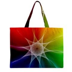 Abstract Star Pattern Structure Zipper Mini Tote Bag by Celenk