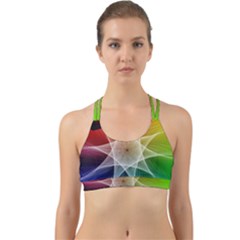 Abstract Star Pattern Structure Back Web Sports Bra by Celenk