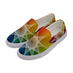 Abstract Star Pattern Structure Women s Canvas Slip Ons by Celenk