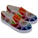 Abstract Star Pattern Structure Kids  Canvas Slip Ons View3