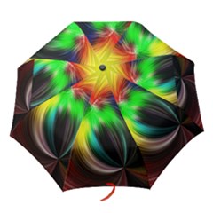 Circle Lines Wave Star Abstract Folding Umbrellas by Celenk