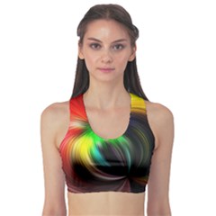 Circle Lines Wave Star Abstract Sports Bra by Celenk