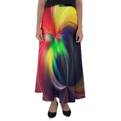 Circle Lines Wave Star Abstract Flared Maxi Skirt