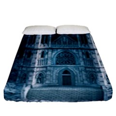 Church Stone Rock Building Fitted Sheet (queen Size) by Celenk