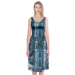 Church Stone Rock Building Midi Sleeveless Dress