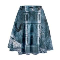 Church Stone Rock Building High Waist Skirt by Celenk