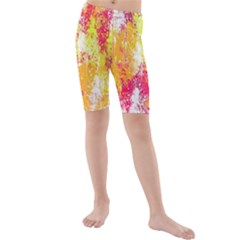 Painting Spray Brush Paint Kids  Mid Length Swim Shorts