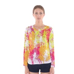 Painting Spray Brush Paint Women s Long Sleeve Tee