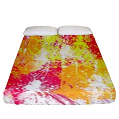 Painting Spray Brush Paint Fitted Sheet (King Size)