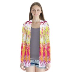 Painting Spray Brush Paint Drape Collar Cardigan