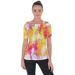 Painting Spray Brush Paint Short Sleeve Top by Celenk