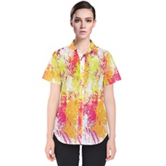 Painting Spray Brush Paint Women s Short Sleeve Shirt