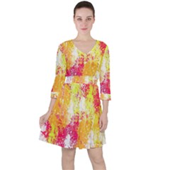 Painting Spray Brush Paint Ruffle Dress