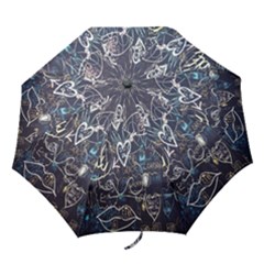 Graffiti Chalkboard Blackboard Love Folding Umbrellas by Celenk