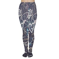 Graffiti Chalkboard Blackboard Love Women s Tights by Celenk