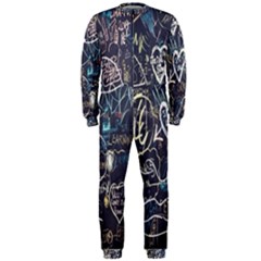 Graffiti Chalkboard Blackboard Love Onepiece Jumpsuit (men)  by Celenk