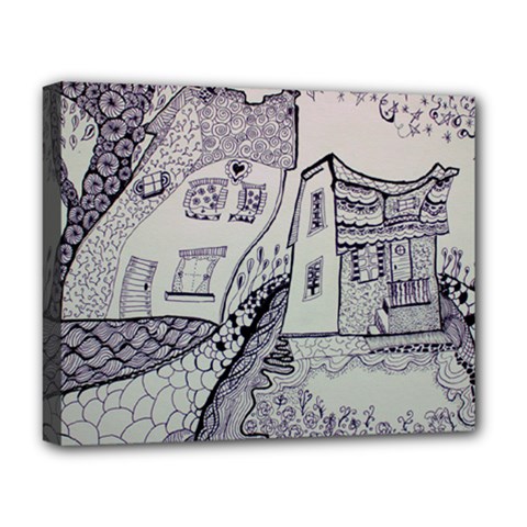 Doodle Drawing Texture Style Deluxe Canvas 20  X 16   by Celenk