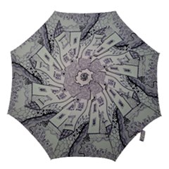 Doodle Drawing Texture Style Hook Handle Umbrellas (large) by Celenk