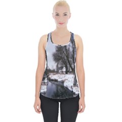 Winter Bach Wintry Snow Water Piece Up Tank Top by Celenk