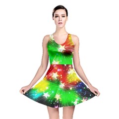 Star Abstract Pattern Background Reversible Skater Dress by Celenk