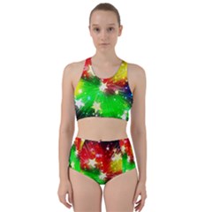 Star Abstract Pattern Background Racer Back Bikini Set by Celenk