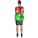 Star Abstract Pattern Background Asymmetric Cut-Out Shift Dress View2