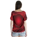 Abstract Scrawl Doodle Mess V-Neck Flutter Sleeve Top View2