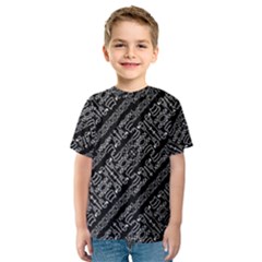 Tribal Stripes Pattern Kids  Sport Mesh Tee