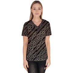 Tribal Stripes Pattern Scrub Top