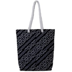 Tribal Stripes Pattern Full Print Rope Handle Bag (small)