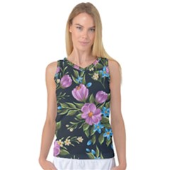 Beautiful Floral Pattern Women s Basketball Tank Top by allthingseveryone