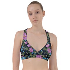 Beautiful Floral Pattern Sweetheart Sports Bra by allthingseveryone