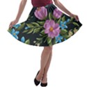 Beautiful Floral Pattern A-line Skater Skirt View1