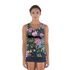 Beautiful Floral Pattern Sport Tank Top 