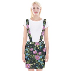 Beautiful Floral Pattern Braces Suspender Skirt by allthingseveryone