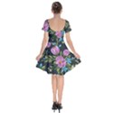 Beautiful Floral Pattern Short Sleeve Bardot Dress View2