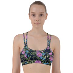 Beautiful Floral Pattern Line Them Up Sports Bra by allthingseveryone