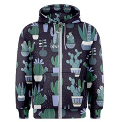 Cactus Pattern Men s Zipper Hoodie