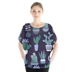 Cactus Pattern Blouse