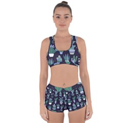 Cactus Pattern Racerback Boyleg Bikini Set by allthingseveryone