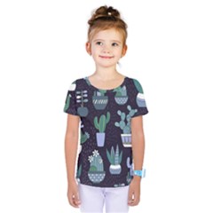 Cactus Pattern Kids  One Piece Tee