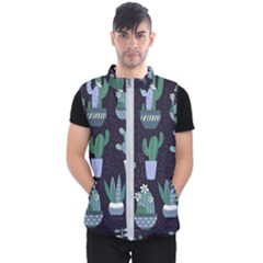 Cactus Pattern Men s Puffer Vest