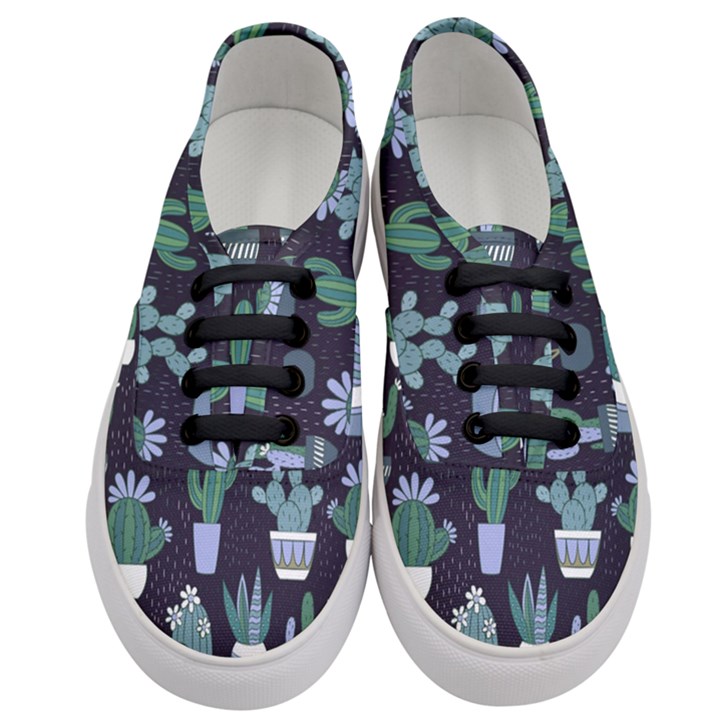 Cactus Pattern Women s Classic Low Top Sneakers